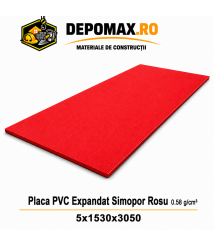 Placa rigida PVC Simopor Rosu 0.58 g/cm3, 5x1530x3050 mm